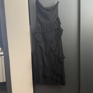 Elegant Black Ruffled Dress